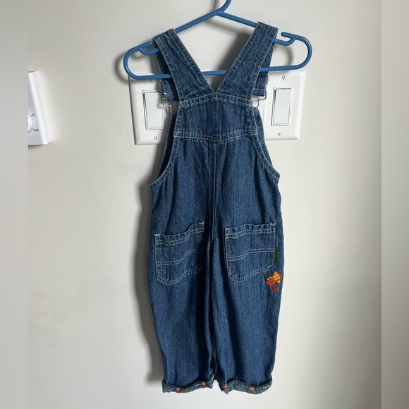 Kru Little Denim Jungle Friends Overalls Size 24 Months Y2K - Picture 8 of 8
